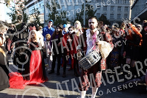 8. Belgrade Zombie Walk is an event organized as part of the 15th Festival of Serbian Fiction Film (October 29 - October 31, 2021), which takes place in the Hall of the Cultural Center.8. Beogradski zombie walk je manifestacija koja je organizovana