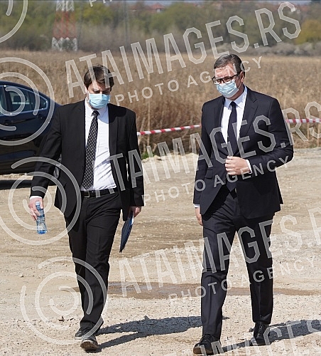 The President of the Republic of Serbia, Aleksandar Vucic, attended the celebration of the beginning of works on the section of the road New Belgrade - Surcin (continuation of the highway E-763 Milos Veliki).Predsednik Republike Srbije Aleksandar V
