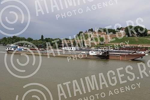 View of Belgrade from the river Sava.Pogled na Beograd sa reke Save.