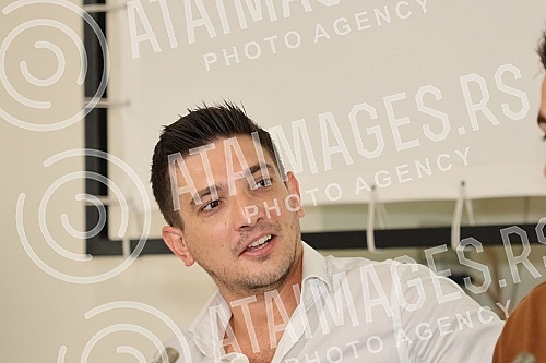 The press conference regarding the announcement of the broadcast of the TV series 