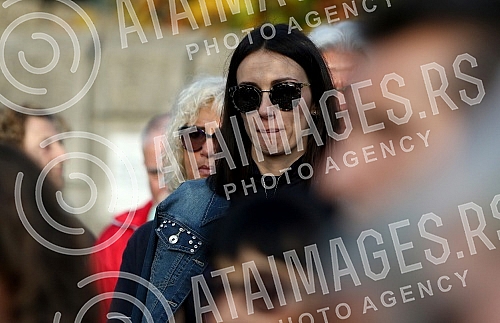Funeral of Milena Dravic held on New cemetery.Sahrana Milene Dravic na Novom groblju.