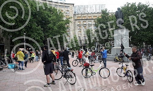 Belgrade cyclists held a protest ride - 109. Critical mass called Belgrade cyclists held a protest ride - 109. Critical mass called