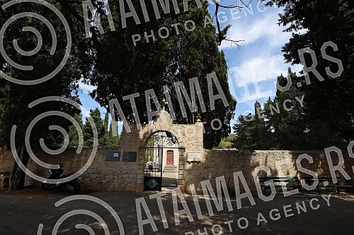 Cemetery of St. Roka in Vela Luka, on Korcula.Groblje sv. Roka u Veloj Luci, na Korculi.