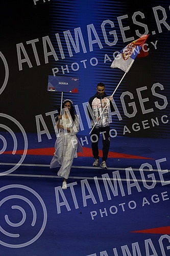 The opening ceremony of the AIBA Men's Boxing Championship was held at the Stark Arena in Belgrade.Svecana ceremonija otvaranja AIBA Svetskog prvenstva u boksu za muskarce odrzana je u Stark Areni u Beogradu.  