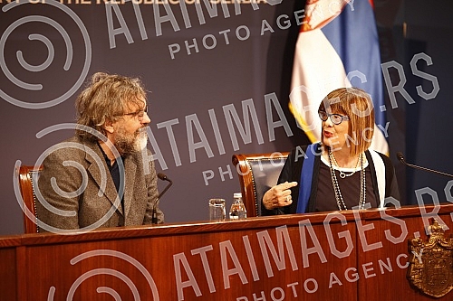 The Ministry of Culture and Information and the Kustendorf International Film and Music Festival held a press conference on the 15th edition of Kustendorf, which will take place from May 6 to 10 in Drvengrad on Mokra Gora, organized by the Rasta Inte The Ministry of Culture and Information and the Kustendorf International Film and Music Festival held a press conference on the 15th edition of Kustendorf, which will take place from May 6 to 10 in Drvengrad on Mokra Gora, organized by the Rasta Inte