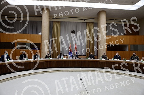 A session of the National Security Council chaired by the President of the Republic of Serbia, Aleksandar Vucic, has begun at the Palace of Serbia.U Palati Srbija pocela sednica Saveta za nacionalnu bezbednost kojom predsedava predsednik Republike 