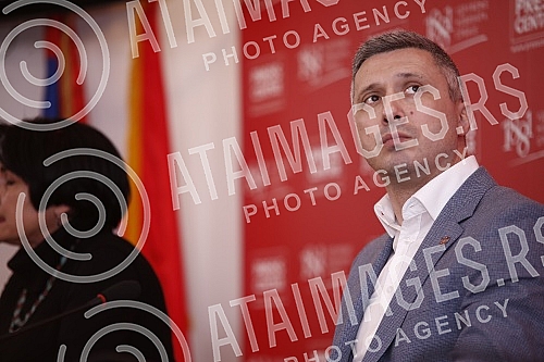 A press conference of the Serbian movement Dveri was held at the Press Center of the Association of Journalists of Serbia with the topic 