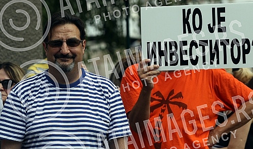 A protest against the demolition of a residential building in Vidovdanska Street, organized by the coalition 
