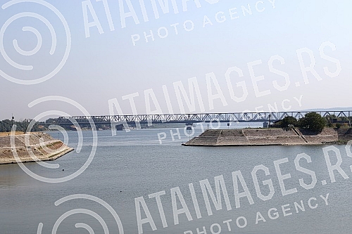 Belgrade Port on river Danube.Luka Beograd na reci Dunav.