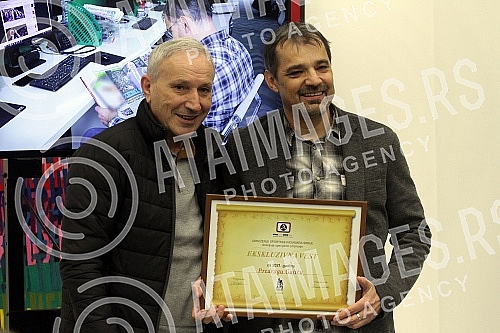 The annual awards ceremony of the Association of Sports Journalists of Serbia was held at the Gallery of the Radio Television of Serbia.
Dodela godisnjih priznanja Udruzenja sportskih novinara Srbije odrzana je u Galeriji Radio televizije Srbije. The annual awards ceremony of the Association of Sports Journalists of Serbia was held at the Gallery of the Radio Television of Serbia.
Dodela godisnjih priznanja Udruzenja sportskih novinara Srbije odrzana je u Galeriji Radio televizije Srbije.