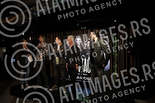 The press conference of the Osvajaci band from Kragujevac was held at the Lisbon club in the mts Dvorana.Konferencija za novinare kragujevackog benda Osvajaci odrzana je u klubu Lisabon u mts Dvorani.