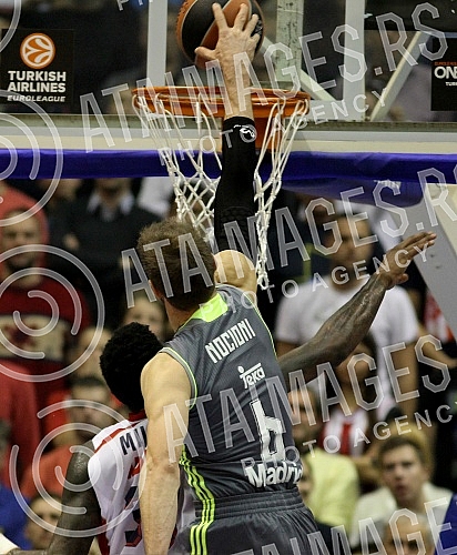 Utakmica sedmog (7.) kola Evrolige (7th Round Group A Turkish Airlines Euroleague) izmedju KK Crvena zvezda Telekom (Belgrade, Serbia) i Real Madrid (Madrid, Spain) odigran u Hali Pionir. 