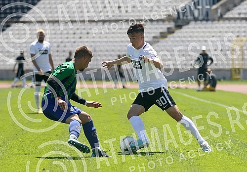 Training match between FK Partizan and FK Zemun played at the Partizan stadium.