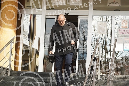 Departure of Predrag Koluvija and a lawyers from the Prosecutor's Office for Organized Crime, where a preparatory hearing was scheduled in the case of 