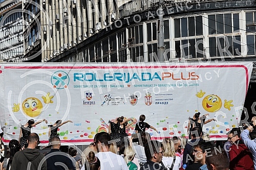 Belgrade roller skating plus, organized by the Belgrade Roller skating Association, under the auspices of the Secretariat for Sports and Youth and the Secretariat for Education and Child Protection of the City of Belgrade, was held in the center of B