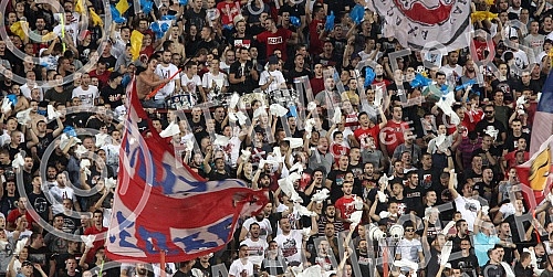UEFA Champions League qualification match between FK Crvena Zvezda and FC Spartak Trnava held at Rajko Mitic stadium. Utakmica kvalifikacija Lige Sampiona izmedju FK Crvena Zvezda i FK Spartak Trnava odigrana na stadionu Rajko Mitic. 