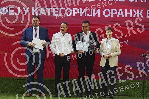 The President of the Government of the Republic of Serbia, Ana Brnabic, attended the awarding of the Wine Trophy of the Open Balkans as part of the First International Wine Fair Wine Vision of the Open Balkans in Hall 1 of the Belgrade Fair.Predsed