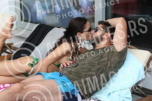 Singer Anastasija Budjic with husband Ivan Radovic - Koki at swimming pool.
Pevacica Anastasija Budjic sa muzem Ivanom Radovicem - Koki na bazenu. Singer Anastasija Budjic with husband Ivan Radovic - Koki at swimming pool.
Pevacica Anastasija Budjic sa muzem Ivanom Radovicem - Koki na bazenu.