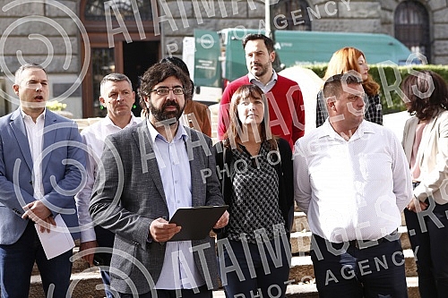 In the House of the National Assembly, a press conference of the Green Left Club - We are not drowning Belgrade was held on the problems of the local village of Podgradina near Kosjerica with the construction of a quarry.U Domu Narodne skupstine od