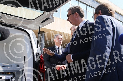 The President of the Republic of Serbia, Aleksandar Vucic, attended the handover of 26 specialized vehicles for the transport of vaccines and medical personnel procured with IPA 2020 funds through the EU Local Development Project (EU PRO PLUS), imple