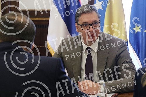 The President of the Republic of Serbia, Aleksandar Vucic, met with the delegation of the Republika Srpska, led by the Chairman of the Presidency of Bosnia and Herzegovina, Milorad Dodik, and the President of the Republika Srpska, Zeljka Cvijanovic. 