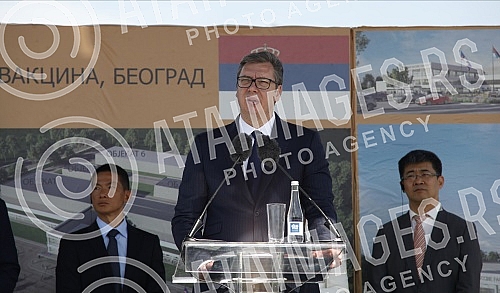  The President of the Republic of Serbia, Aleksandar Vucic, attended the ceremony of laying the foundation stone for the construction of a vaccine factory for the Chinese company Sinofarm, with the joint investment of Serbia, the People's Republic of