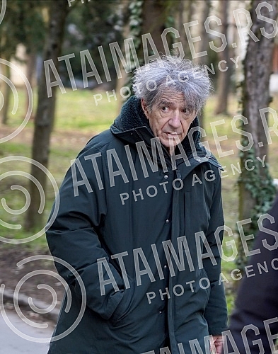 Recording of a TV show about Predrag Miki Manojlovic on Kosutnjak.Snimanje TV emisije o Predragu Mikiju Manojlovicu na Kosutnjaku