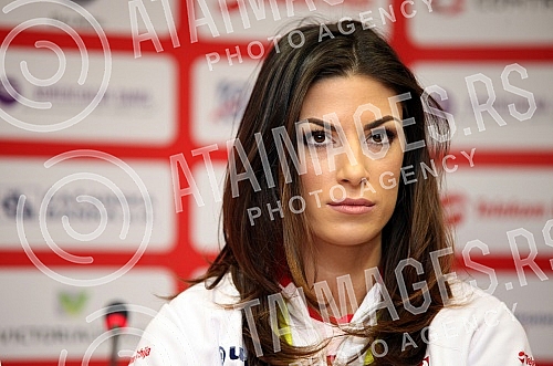 Konferencija za medije u Comtrade na Novom Beogradu povodom osvajanja zlatne medalje Ivane Spavovic i srebrne Asmira Kolasinca na Evropskom prvenstvu u dvorani u Pragu