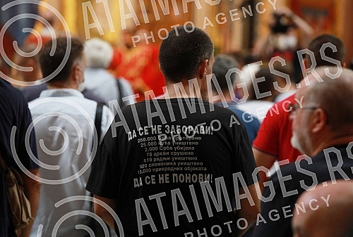 A memorial service was held in the Church of St. Mark, organized by the families of the missing and killed 