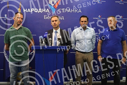 A press conference was held at the People's Party's premises by the party's vice president, Miroslav Aleksic, on the connection between the 