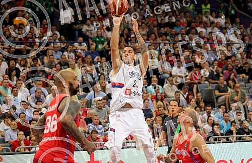 First day of FIBA Olympic Qualifying Tournament 2016 held in Kombank arena - Group A - Serbia vs Puerto Rico.Prvi dan Olimpijskog kvalifikacionog turnira za Olimpijske igre u Riu 2016 odrzan u Kombank areni - Group A - Srbija vs Puerto Rico.