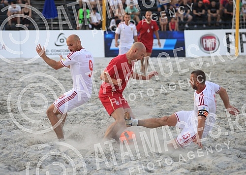 Euro Beach Soccer Cup 2016, quarter final game between Serbia and Hungary.
Utakmica cetvrtfinala Evropskog kupa u fudbalu na pesku izmedju Srbije i Madjarske. Euro Beach Soccer Cup 2016, quarter final game between Serbia and Hungary.
Utakmica cetvrtfinala Evropskog kupa u fudbalu na pesku izmedju Srbije i Madjarske.