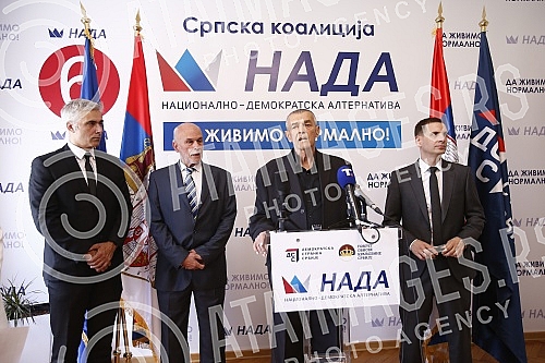 Serbian NADA Coalition consisting of POKS Vojislav Mihailovic, New DSS, Movement No Back, Behind Serbia and 25 Citizens' Associations organized a press conference on 