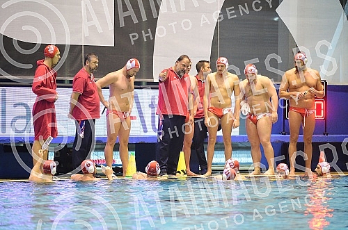 The match of the second round of the Premier Regional Water Polo League between VK Crvena Zvezda and VK Primorac.Utakmica drugog kola Premijer regionalne vaterpolo lige izmedju VK Crvena zvezda i VK Primorac.