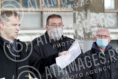 In front of the Third basic prosecutor's office, a press conference was held by the deputy president of the Party of freedom and justice, Borko Stefanovic, on the topic 