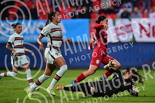 The women's A national team is playing a qualifying match for the 2023 World Cup against Portugal on field number 1 of the FSS Sports Center in Stara Pazova.Zenska A reprezentacije igra mec kvalifikacija za Svetsko prvenstvo 2023 protiv Portugalije