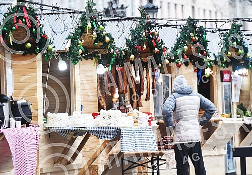 New Year's bazaar on Freedom Square.Novogodisnji bazar na Trgu Slobode 