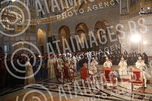 His Holiness Patriarch of Serbia Mr. Porfirije and His Beatitude Archbishop of Ohrid and Macedonia Mr. Stefan, together with all the hierarchs of the Serbian Orthodox Church and the Macedonian Orthodox Church - Ohrid Archbishopric, served the Holy Hi