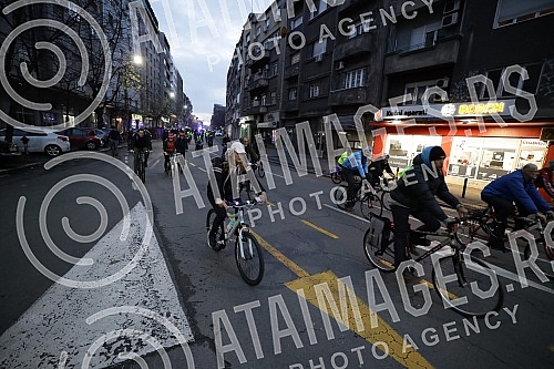 Belgrade cyclists held a protest ride - 121. Critical mass entitled 