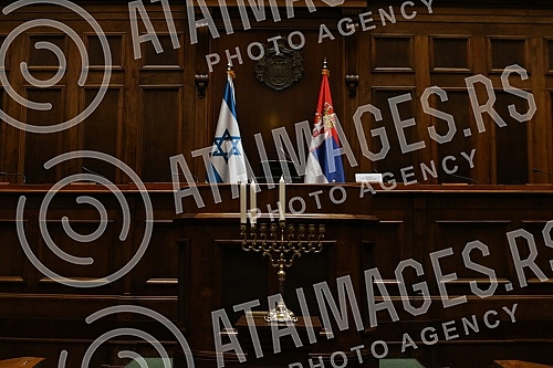The President of the National Assembly, Ivica Dacic, addressed the celebration of the Jewish holiday of Hanukkah, organized by the Parliamentary Group of Friendship with Israel, whose president is Vladimir Marinkovic, and in cooperation with the Amba The President of the National Assembly, Ivica Dacic, addressed the celebration of the Jewish holiday of Hanukkah, organized by the Parliamentary Group of Friendship with Israel, whose president is Vladimir Marinkovic, and in cooperation with the Amba
