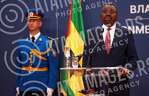 The Prime Minister of the Republic of Serbia, Ana Brnabic, met with the Prime Minister of the Democratic Republic of São Tomé and Príncipe, Jorge Bom Jesus, in the Palace of Serbia.Predsednica Vlade Republike Srbije Ana Brnabic sastala  se sa preds