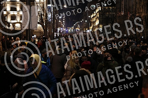 In front of the Presidency, a protest is being held against the excavation of lithium and pine on the territory of the whole of Serbia, under the name 