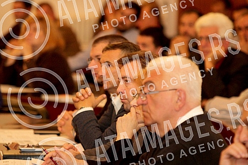 Sastanak u Skupstini grada Beograda Vanje Udovicica, ministra omladine i sporta Republike Srbije i Antidoping Agencije Srbije sa predstavnicima granskih saveza kako bi ih upoznali sa njihovim obavezama koje proisticu iz novog Zakona o sprecavanju dop