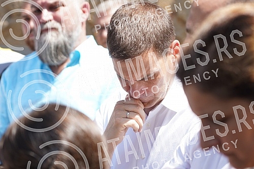 In front of the Supreme Court of Cassation, the press conference of the Democratic Party of Serbia regarding the decision of the Court of Appeal in the case in which the vice-president of that party, Uros Jankovic, was convicted of embezzlement with 