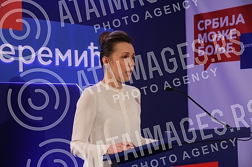 Press conference of Natasa Jeremic, wife of Vuk Jeremic - candidate for president of Republic of Serbia.Pres konferencija Natase Jeremic, supruge Vuka Jeremica - kandidata za predsednika Srbije.