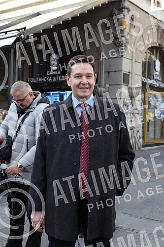 In Knez Mihailova Street, near the Russian Tsar restaurant, a press conference was held by the president of the movement 