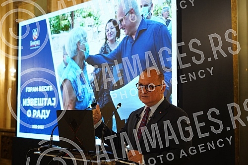 A press conference of the Deputy Mayor of Belgrade, Goran Vesic, was held in the Ceremonial Hall of the Old Palace, where he presented the results of the work of the city government.U Svecanoj sali Starog dvora odrzana je konferencija za novinare z