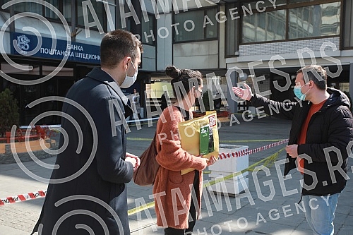 In front of the City administration, a press conference was held by the representatives of the initiative Let's Not Drown Belgrade (Ne davimo Beograd) on the occasion of submitting objections to the plan for the construction of a business-residential