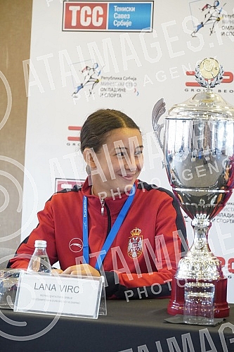 Press conference on the occasion of the great success of the Serbian women's national team in the under-16 competition at the European Team Championship, where they won a silver medal, as well as the success of Mia Ristic, who won the gold medal (und