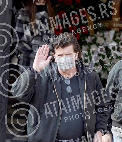 Burial of composer and conductor Vojkan Borisavljevic in the Alley of merited citizens at the New cemetery.Sahrana kompozitora i dirigenta Vojkana Borisavljevica  u Aleji zasluznih gradjana na Novom groblju.
